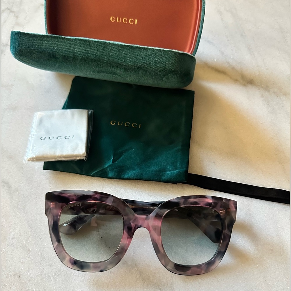 Gucci Women's Marble Pink Sunglasses